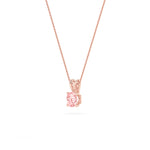 2CTW Round Shaped Lab Grown Diamond (F/VS) Split Bale Solitaire Pendant in 14K Gold