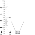 1CTW Elongated Cushion Shaped Lab Grown Diamond (F/VS) East West Solitaire Necklace in 14K Gold