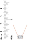 1CTW Elongated Cushion Shaped Lab Grown Diamond (F/VS) East West Solitaire Necklace in 14K Gold