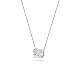 2CTW Elongated Cushion Shaped Lab Grown Diamond (F/VS) East West Solitaire Necklace in 14K Gold
