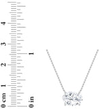 2CTW Oval Shaped Lab Grown Diamond (F/VS) East West Solitaire Necklace in 14K Gold