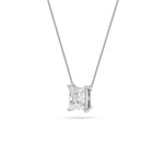 1CTW Princess Shaped Lab Grown Diamond (F/VS) Solitaire Necklace in 14K Gold