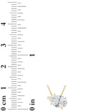 1CTW Pear Shaped Lab Grown Diamond (F/VS) East West Solitaire Necklace in 14K Gold