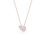 1CTW Pear Shaped Lab Grown Diamond (F/VS) East West Solitaire Necklace in 14K Gold