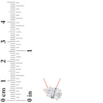 1CTW Pear Shaped Lab Grown Diamond (F/VS) East West Solitaire Necklace in 14K Gold