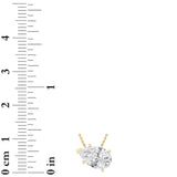 2CTW Pear Shaped Lab Grown Diamond (F/VS) East West Solitaire Necklace in 14K Gold