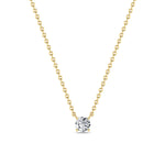 0.25CTW Round Shaped Lab Grown Diamond (G/VS) Solitaire Necklace in 14K Gold