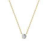 0.25CTW Round Shaped Lab Grown Diamond (G/VS) Solitaire Necklace in 14K Gold