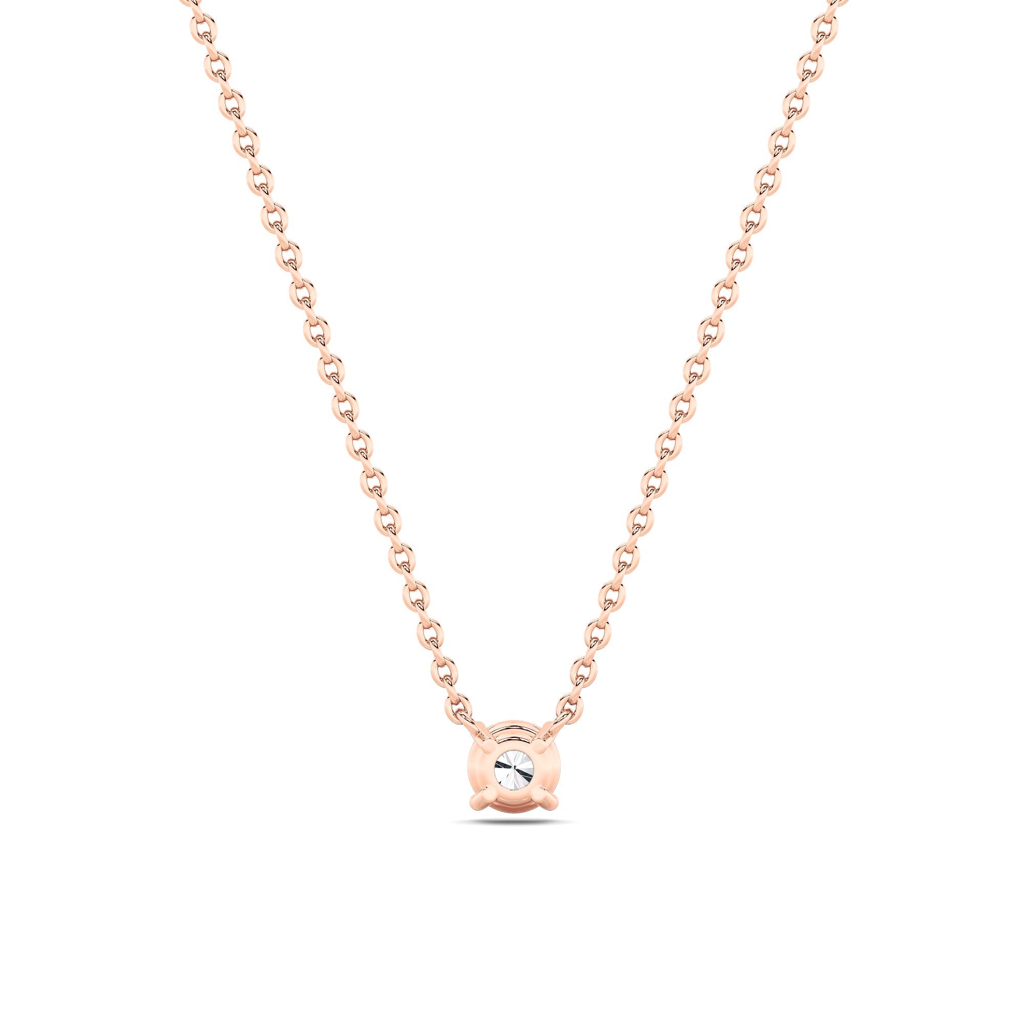 0.25CTW Round Shaped Lab Grown Diamond (G/VS) Solitaire Necklace in 14K Gold