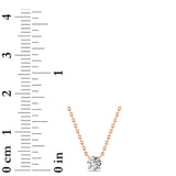 0.25CTW Round Shaped Lab Grown Diamond (G/VS) Solitaire Necklace in 14K Gold