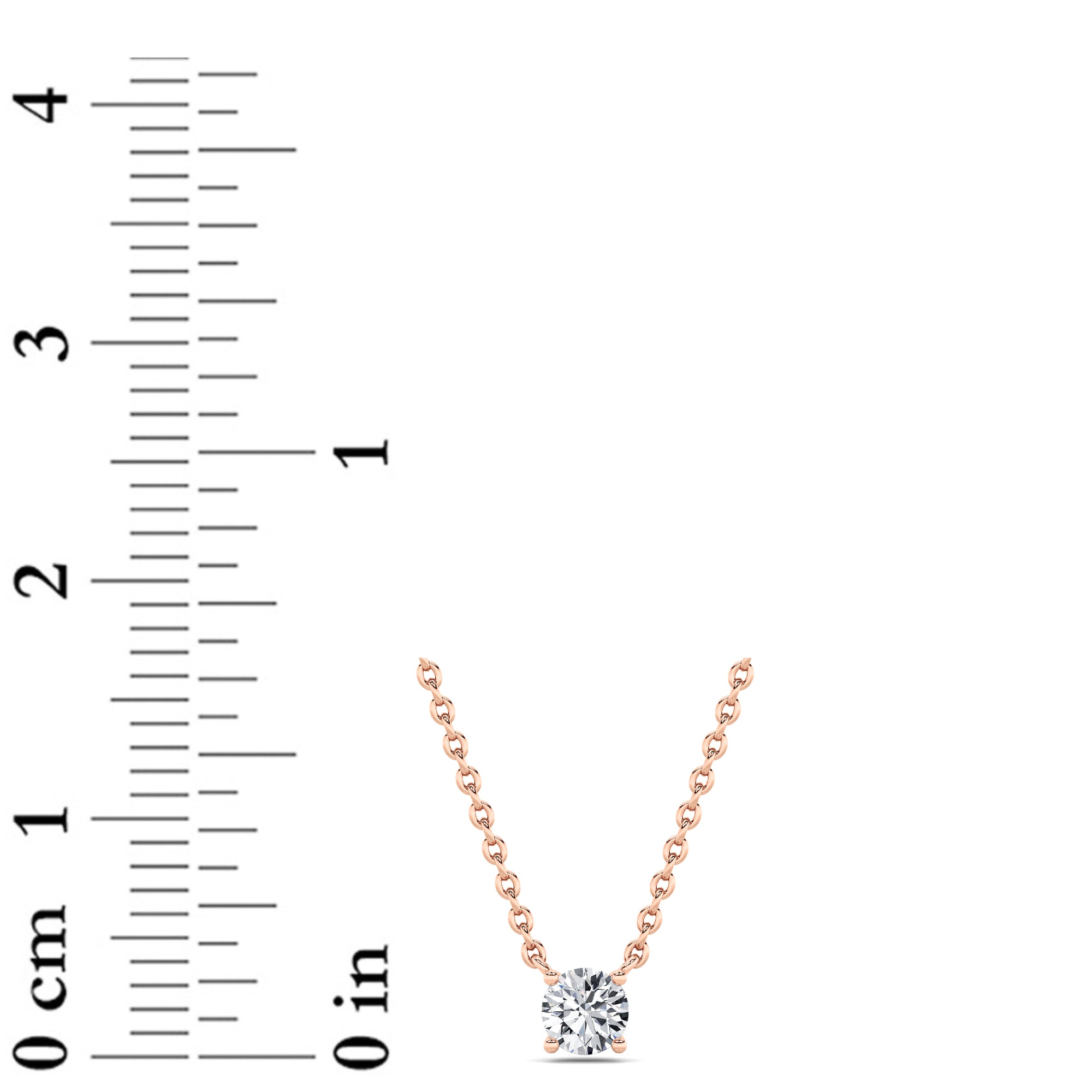 0.25CTW Round Shaped Lab Grown Diamond (G/VS) Solitaire Necklace in 14K Gold
