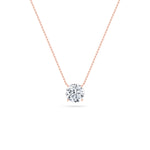 0.75CTW Round Shaped Lab Grown Diamond (G/VS) Solitaire Necklace in 14K Gold