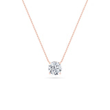 0.75CTW Round Shaped Lab Grown Diamond (G/VS) Solitaire Necklace in 14K Gold