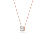 1CTW Round Shaped Lab Grown Diamond (F/VS) Solitaire Necklace in 14K Gold