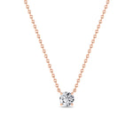 1.5CTW Round Shaped Lab Grown Diamond (F/VS) Necklace in 14K Rose Gold