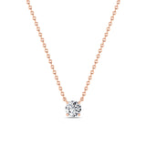 1.5CTW Round Shaped Lab Grown Diamond (F/VS) Necklace in 14K Rose Gold
