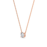 1.5CTW Round Shaped Lab Grown Diamond (F/VS) Necklace in 14K Rose Gold