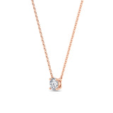 1.5CTW Round Shaped Lab Grown Diamond (F/VS) Necklace in 14K Rose Gold