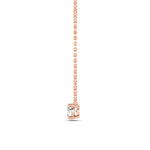 1.5CTW Round Shaped Lab Grown Diamond (F/VS) Necklace in 14K Rose Gold