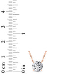 1.5CTW Round Shaped Lab Grown Diamond (F/VS) Necklace in 14K Rose Gold