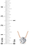 1.5CTW Round Shaped Lab Grown Diamond (G/VS)  Necklace in 14K Gold