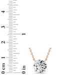 2.5CTW Round Shaped Lab Grown Diamond (G/VS)  Necklace in 14K Gold