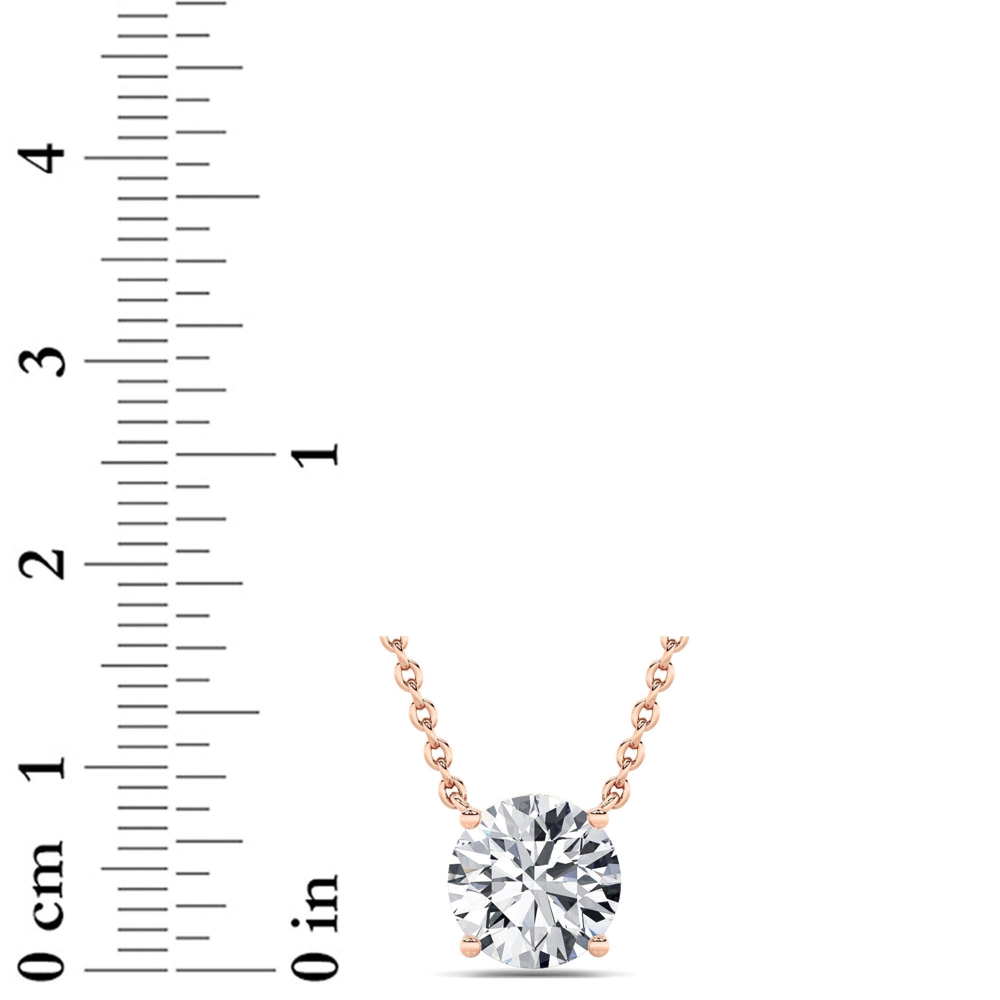2.5CTW Round Shaped Lab Grown Diamond (G/VS)  Necklace in 14K Gold