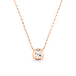 3CTW Round Shaped Lab Grown Diamond (F/VS) Solitaire Necklace in 14K Gold