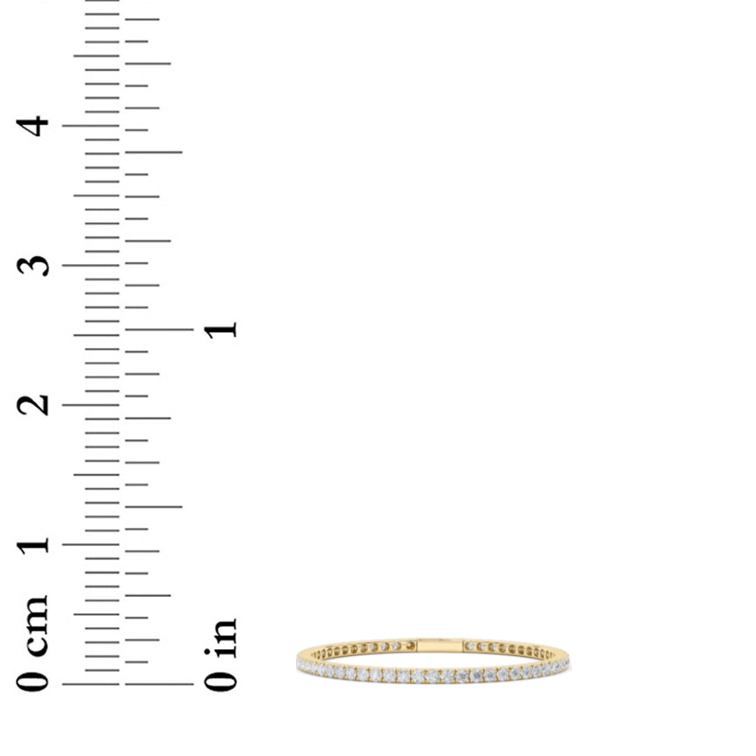 5.5CTW Round Shaped Lab Grown Diamond (G/VS)  Bracelet in 14K Gold