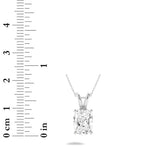 3CTW Elongated Cushion Shaped Lab Grown Diamond (F/VS) Solitaire Pendant in 14K Gold