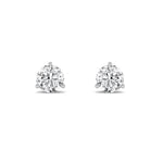 1CTW Round Shaped Lab Grown Diamond (F/VS) Three Prong Martini Stud Earrings in 14K Gold