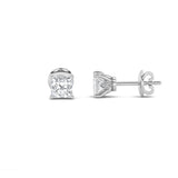 1CTW Princess Shaped Lab Grown Diamond (F/VS) Tulip Head Stud Earrings in 14K Gold