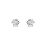 2CTW Round Shaped Lab Grown Diamond (F/VS) Tulip Head Stud Earrings in 14K Gold