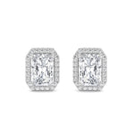 2CTW Radiant Shaped Lab Grown Diamond (F/VS) Earrings in 14K Gold