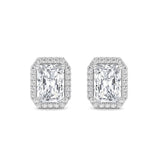 2CTW Radiant Shaped Lab Grown Diamond (F/VS) Earrings in 14K Gold