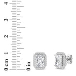2CTW Radiant Shaped Lab Grown Diamond (F/VS) Earrings in 14K Gold