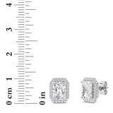 2CTW Radiant Shaped Lab Grown Diamond (F/VS) Earrings in 14K Gold