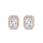 2CTW Radiant Shaped Lab Grown Diamond (F/VS) Earrings in 14K Gold