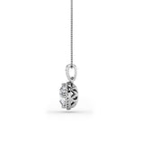 3CTW Round Shaped Lab Grown Diamond (F/VS) Halo Pendant in 14K Gold