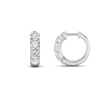 3CTW Round Shaped Lab Grown Diamond (F/VS) Hoop Earrings in 14K Gold