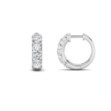 3CTW Round Shaped Lab Grown Diamond (G/VS) Hoop Earrings in 14K Gold