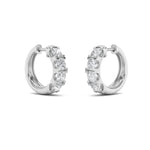 3CTW Round Shaped Lab Grown Diamond (G/VS) Hoop Earrings in 14K Gold
