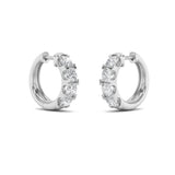 3CTW Round Shaped Lab Grown Diamond (G/VS) Hoop Earrings in 14K Gold