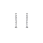 4CTW Emerald Shaped Lab Grown Diamond (F/VS) Inside Out Hoop Earrings in 14K Gold