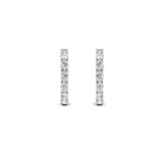 4CTW Oval Shaped Lab Grown Diamond (G/VS) Inside Out Hoop Earrings in 14K Gold