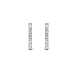 4CTW Oval Shaped Lab Grown Diamond (F/VVS) Inside Out Hoop Earrings in 14K Gold