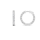 4CTW Round Shaped Lab Grown Diamond (F/VS) Inside Out Hoop Earrings in 14K Gold