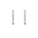 4CTW Round Shaped Lab Grown Diamond (F/VS) Inside Out Hoop Earrings in 14K Gold
