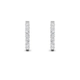 4CTW Round Shaped Lab Grown Diamond (F/VS) Inside Out Hoop Earrings in 14K Gold
