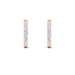 4CTW Round Shaped Lab Grown Diamond (F/VS) Inside Out Hoop Earrings in 14K Gold